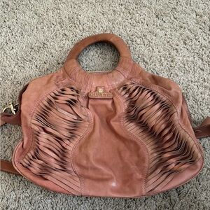 Gusto Women's Pink Leather Shoulder Bag